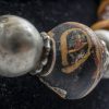collana con vaghi tubolari in vetro millefiori - bauxite - vetro avvolto con decorazioni scritte. Argenti. 