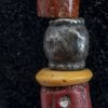 collana con vaghi tubolari in vetro millefiori - bauxite - vetro avvolto con decorazioni scritte. Argenti. 