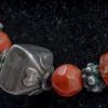 corallo rosso a cilindro e argenti indiani